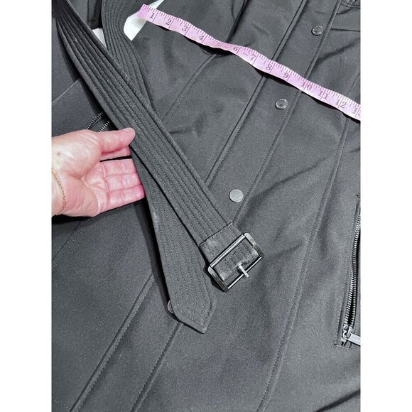 Michael Michael Kors black hooded belted womens size medium - Picture 4 of 7